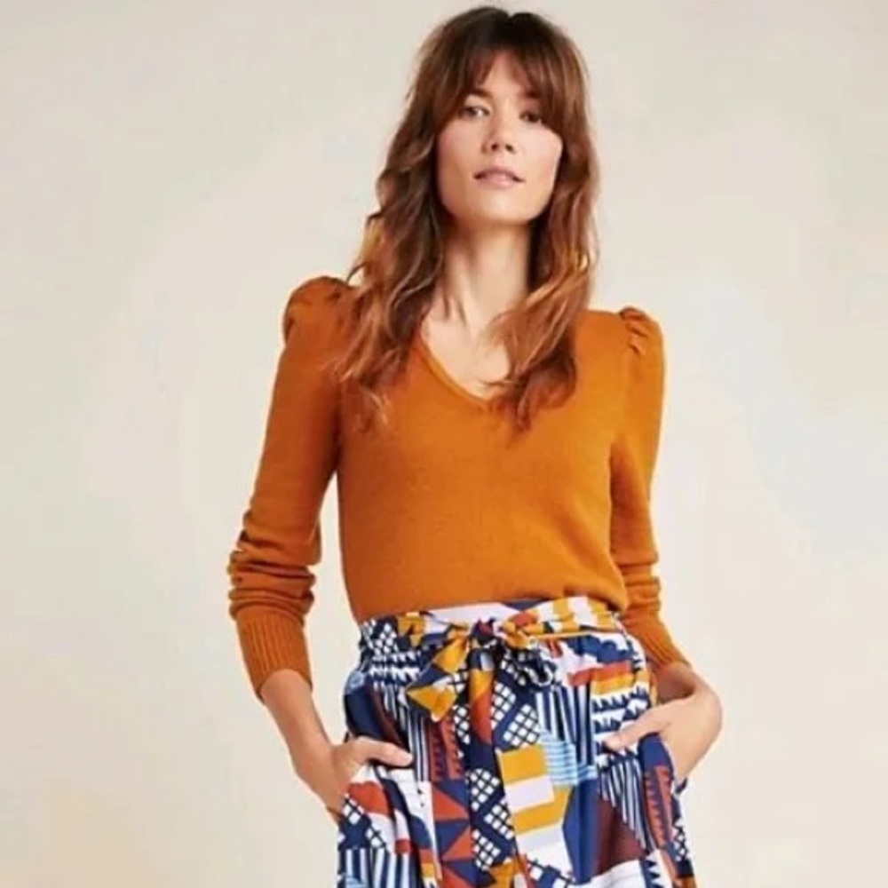 NWT Anthropologie Sofia Abstract Midi Skirt Porridge Gorgeous XS